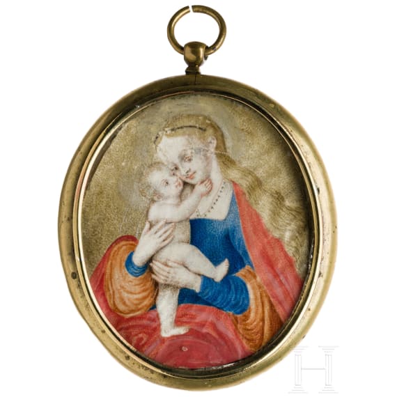 Doppelseitiges Heiligenbild mit der Heiligen Familie, um 1800