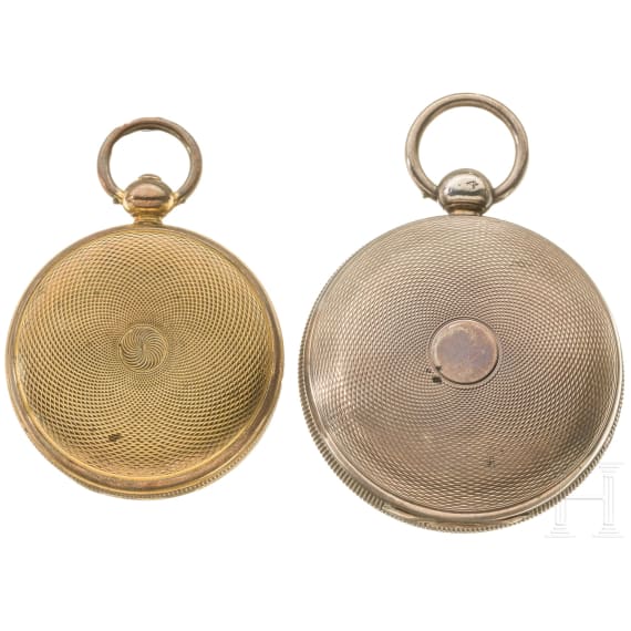 Zwei Taschenuhren, London, 1867 bzw. um 1850