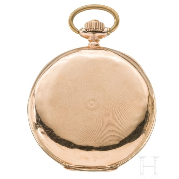 Gold-Savonette-Taschenuhr, System Glash&uuml;tte, um 1900