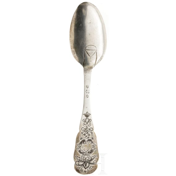 Barocker L&ouml;ffel, deutsch, wohl Regensburg, datiert 1782