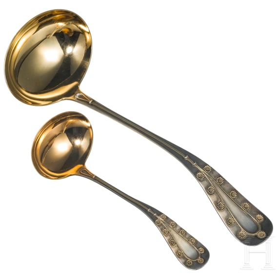 Zwei silberne Kellen, New York, Tiffany & Co., um 1900