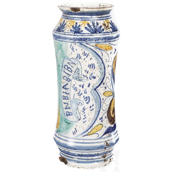 Majolica Albarello, Italien, 18. Jhdt.