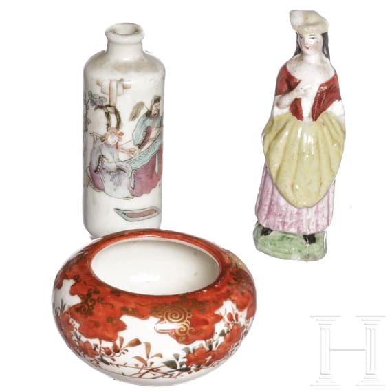 Zehn Figuren und Kleinteile Porzellan, 19./20. Jhdt.