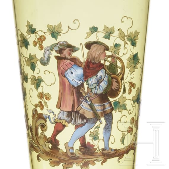 Krug und Deckelpokal, Bayrischer Wald, wohl Theresienthal, um 1880