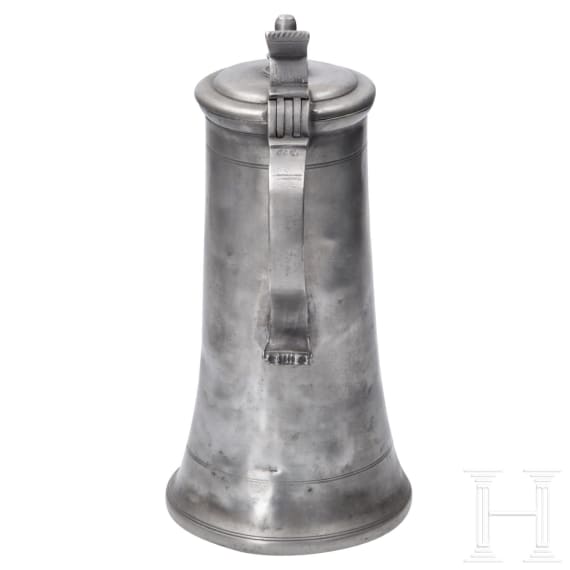 Zwei Stitzen aus Zinn, s&uuml;ddeutsch, datiert 1718 und 1751