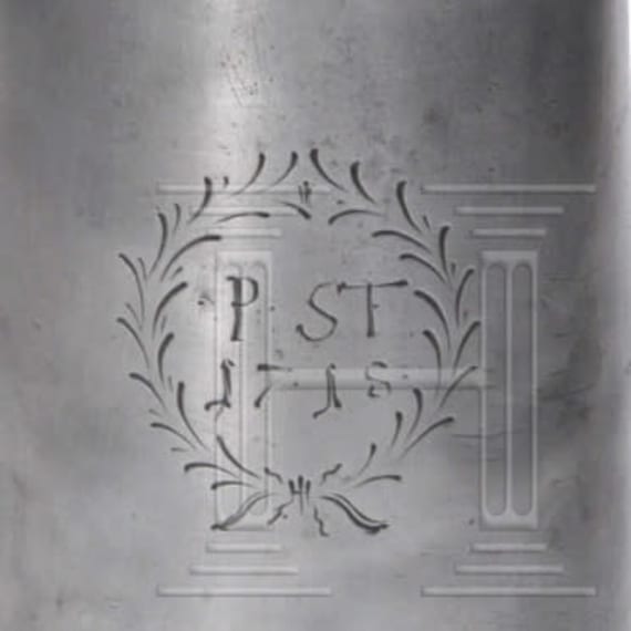 Zwei Stitzen aus Zinn, s&uuml;ddeutsch, datiert 1718 und 1751