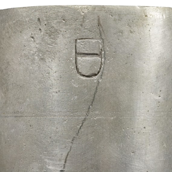 Barockes Hohlma&szlig; aus Zinn, Zug, um 1720