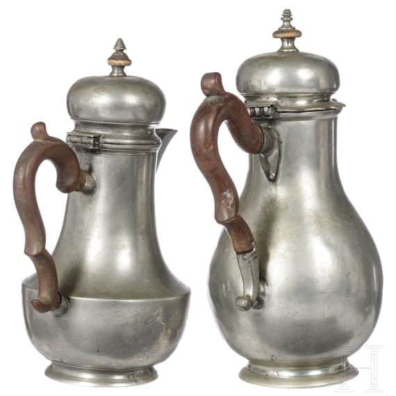 Zwei T&uuml;rkenkopfkannen, norddeutsch, um 1810/20