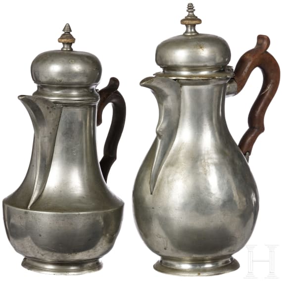 Zwei T&uuml;rkenkopfkannen, norddeutsch, um 1810/20