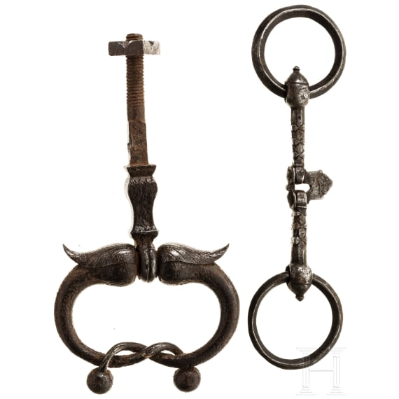 T&uuml;rklopfer und Pferdegebiss, s&uuml;ddeutsch, 16./17. Jhdt.