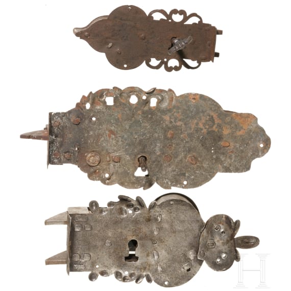 Drei eiserne Schl&ouml;sser, deutsch, um 1700