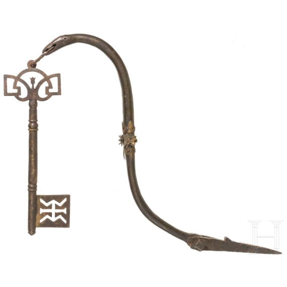 Ladenausleger (Schild) eines Schlossers, deutsch, 18. Jhdt.