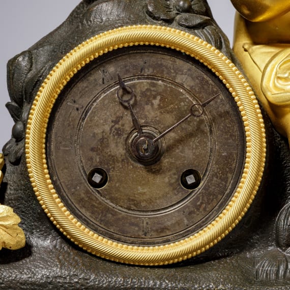 Kaminuhr mit Putto, Frankreich, um 1810