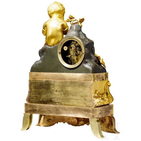 Kaminuhr mit Putto, Frankreich, um 1810