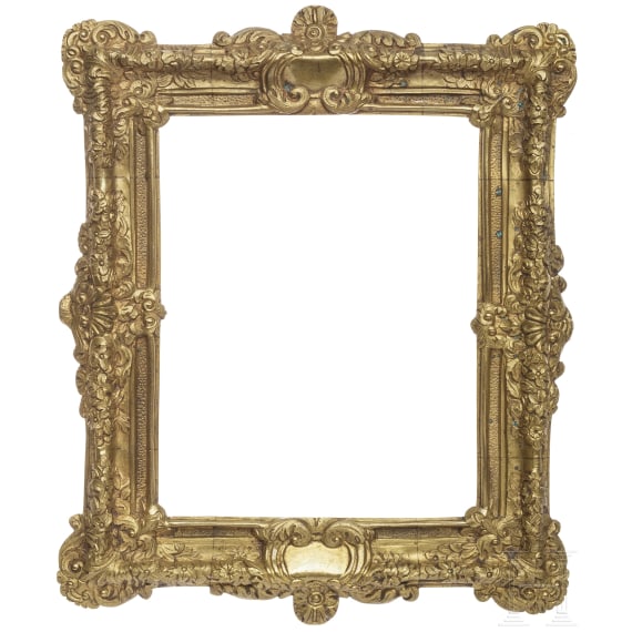Kleiner Regence-Bilderrahmen aus ziseliertem Messing, Frankreich, 18. Jhdt.