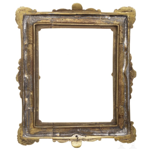 Kleiner Regence-Bilderrahmen aus ziseliertem Messing, Frankreich, 18. Jhdt.