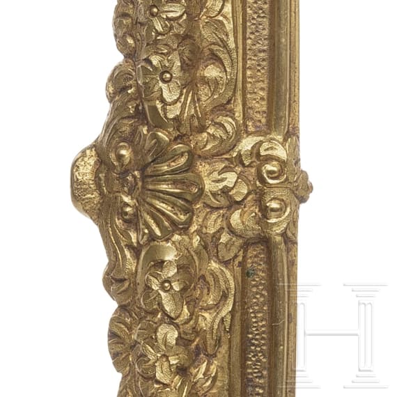 Kleiner Regence-Bilderrahmen aus ziseliertem Messing, Frankreich, 18. Jhdt.