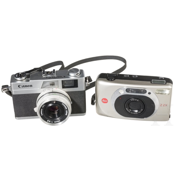2 Kleinbild-Kompaktkameras: Leica Z2X und Canon Canonet 28