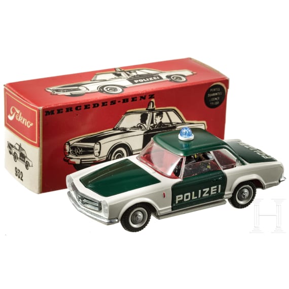 Tekno-Hardtop-Polizeiauto Nr. 932 (Mercedes 230SL) im Originalkarton