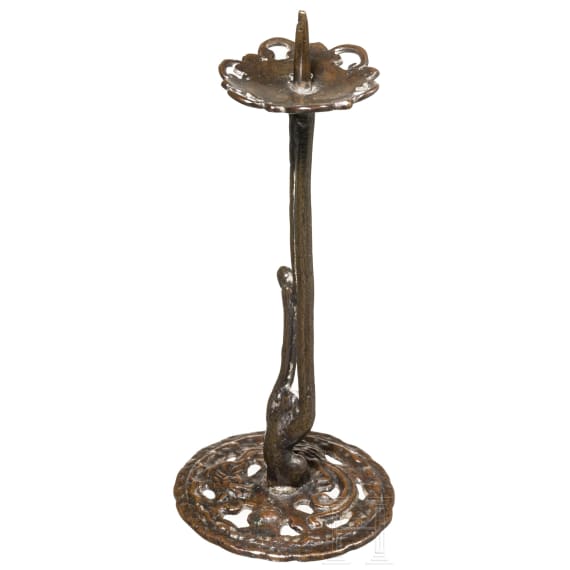 Bronze-Leuchter, wohl China, 19. Jhdt.