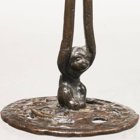 Bronze-Leuchter, wohl China, 19. Jhdt.