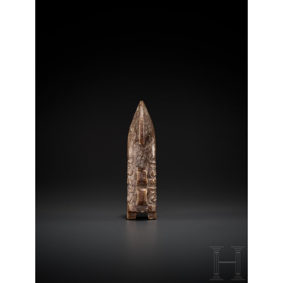 Zeremonialaxt im Stil der Ming-Zeit, Nephrit-Jade, China, um 1900