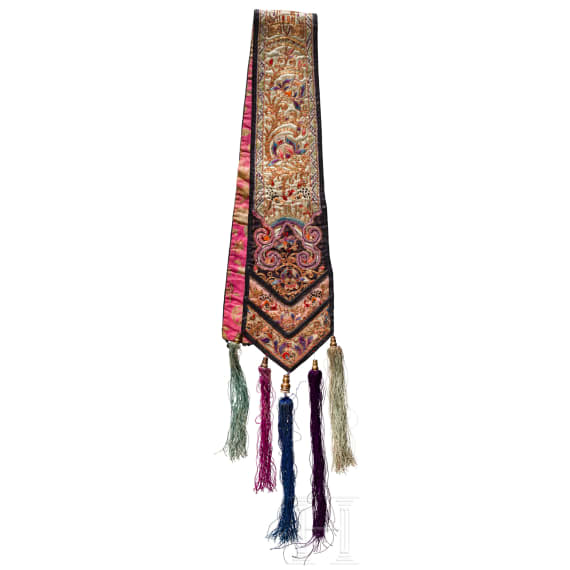 Seidenstickerei, China, um 1900