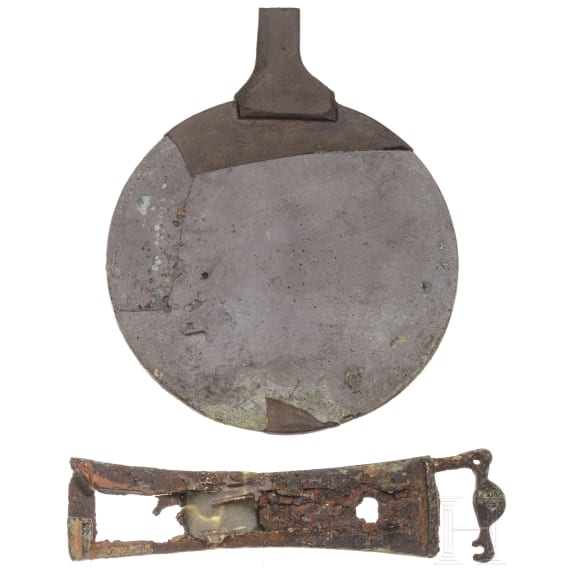 A Hellenistic bronze mirror, 3rd-1st century B.C.