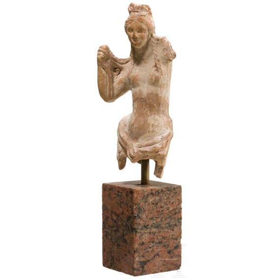Terrakotta einer Venus Anadyomene, hellenistisch, 3. - 2. Jhdt. v. Chr.