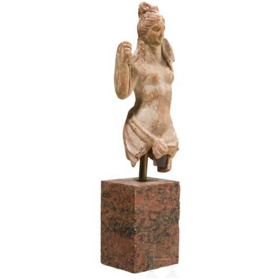 Terrakotta einer Venus Anadyomene, hellenistisch, 3. - 2. Jhdt. v. Chr.