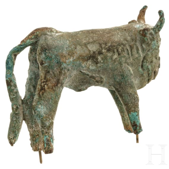Kleinbronze eines Stieres, r&ouml;misch, 1. - 3. Jhdt.