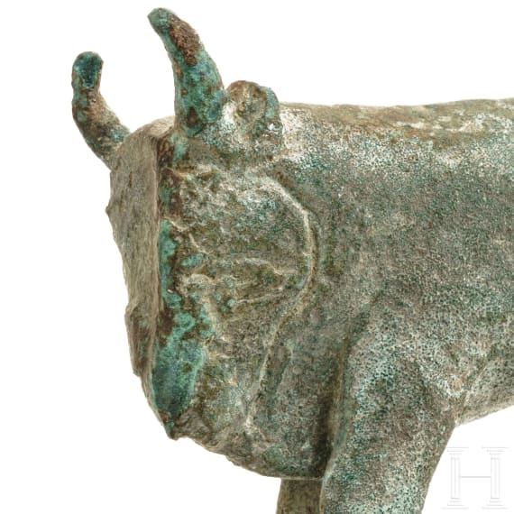 Kleinbronze eines Stieres, r&ouml;misch, 1. - 3. Jhdt.