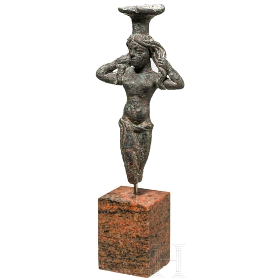 Bronzene Karyatide, r&ouml;misch, 2. - 3. Jhdt.