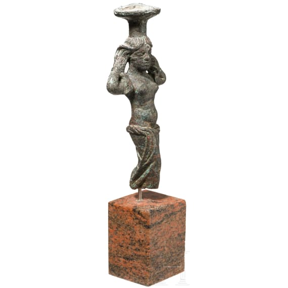 Bronzene Karyatide, r&ouml;misch, 2. - 3. Jhdt.