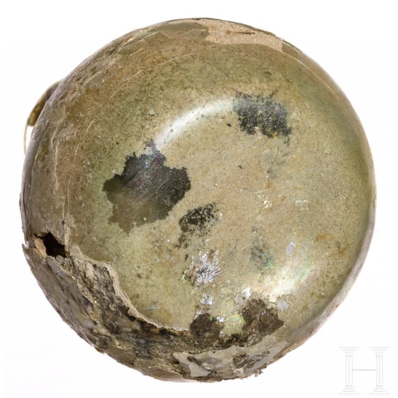 Glasaryballos aus der Sammlung Moshe Dayan, r&ouml;misch, 1. - 3. Jhdt.