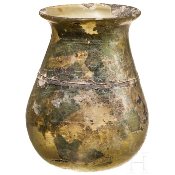 R&ouml;misches Glas mit Fadenauflage, 2. - 3. Jhdt.