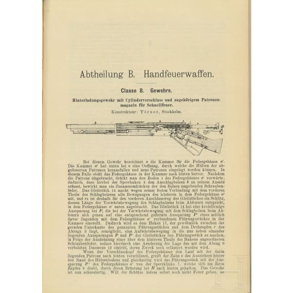 Sieben Bände der Reihe "Die Kriegswaffen", um 1896