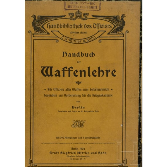 Buchpaket "Waffenlehre": 9 Bücher von 1869 - 1910, Deutschland