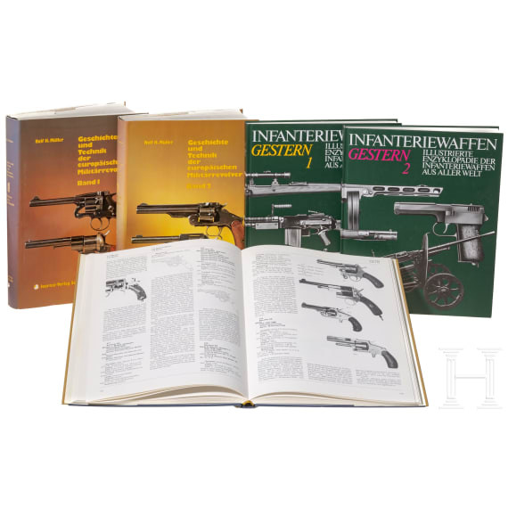 M&uuml;ller "Milit&auml;rrevolver", Muster "Revolver-Lexikon", "Infanteriewaffen Gestern, 1 + 2"