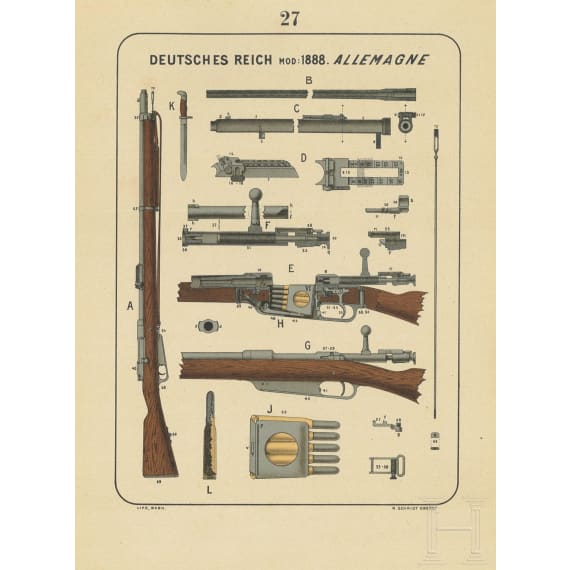 10 B&uuml;cher &uuml;ber deutsche Bewaffnung der Infanterie, Marine, Artillerie, Uniformen und Abzeichen; Loseblattsammlung