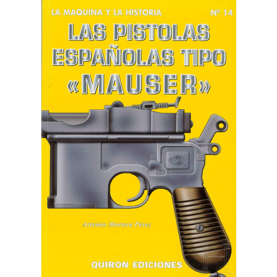 Sechs B&uuml;cher &uuml;ber Mauser-Pistolen, in deutsch, englisch, franz&ouml;sisch, spanisch