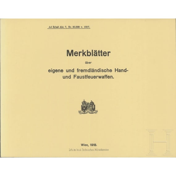 Gro&szlig;es Konvolut Waffenbeschreibungen und Handb&uuml;cher, meist Nachdrucke (Inkl. Salvator-Dormus und Schwarzlose)