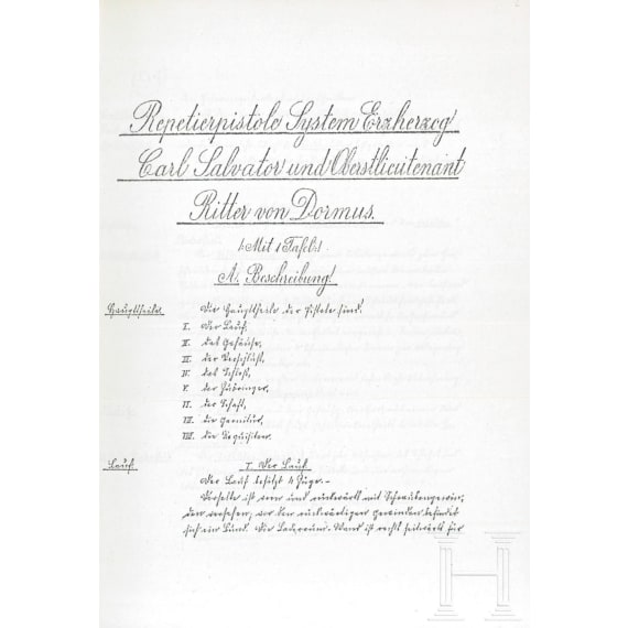 Gro&szlig;es Konvolut Waffenbeschreibungen und Handb&uuml;cher, meist Nachdrucke (Inkl. Salvator-Dormus und Schwarzlose)