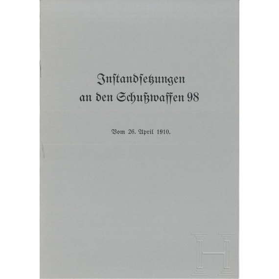 Gro&szlig;es Konvolut Waffenbeschreibungen und Handb&uuml;cher, meist Nachdrucke (Inkl. Salvator-Dormus und Schwarzlose)
