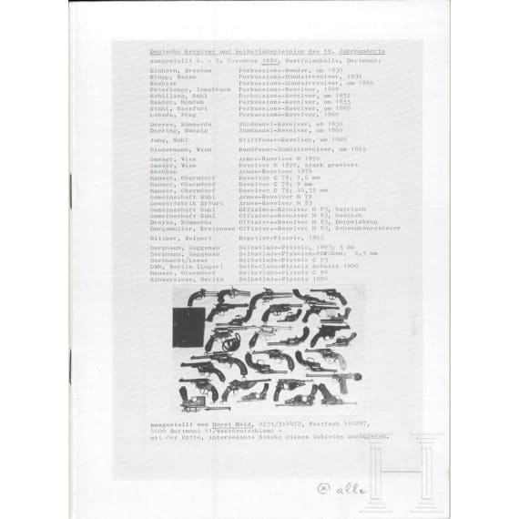 Gro&szlig;es Konvolut Waffenbeschreibungen und Handb&uuml;cher, meist Nachdrucke (Inkl. Salvator-Dormus und Schwarzlose)