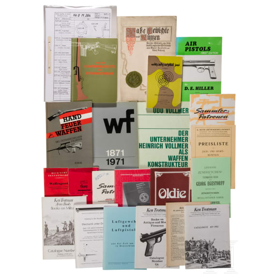 Konvolut Druckschriften &uuml;ber Waffen und Munition