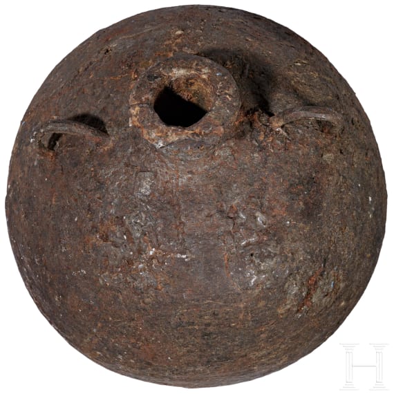 Schwere M&ouml;rser-Granatkugel, deutsch, um 1700