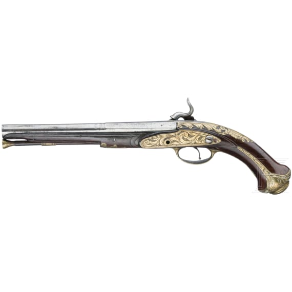 Aptierte Miquelet-Perkussionspistole, Spanien, um 1780