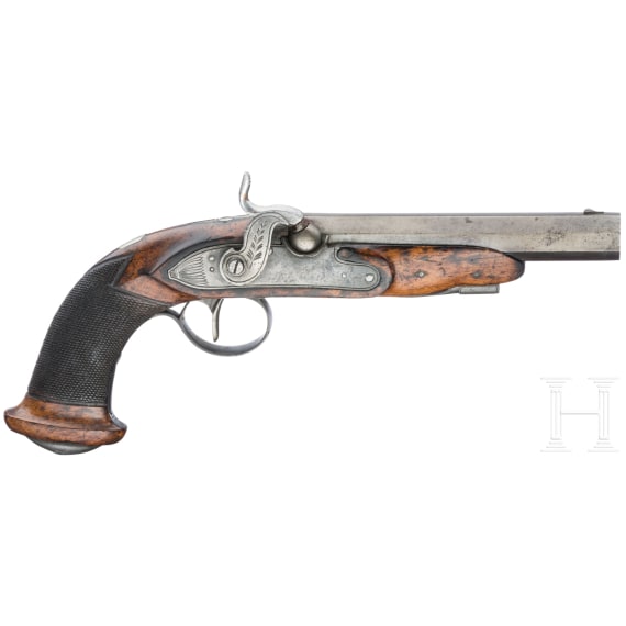 Perkussionspistole, Belgien, um 1840