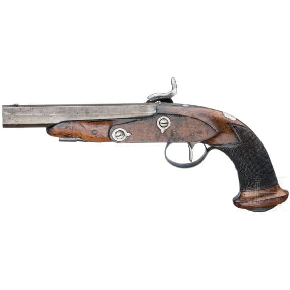 Perkussionspistole, Belgien, um 1840